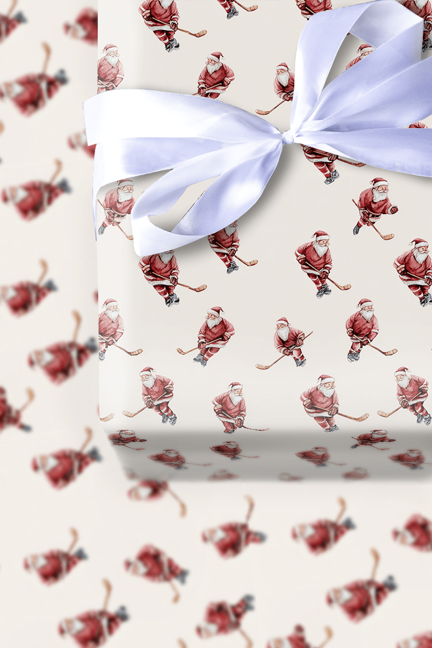 Hockey Holiday - Wrapping Paper - Aspen & Arlo