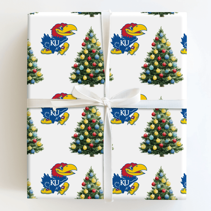Jingle Jayhawk Tree - Wrapping Paper - Aspen & Arlo
