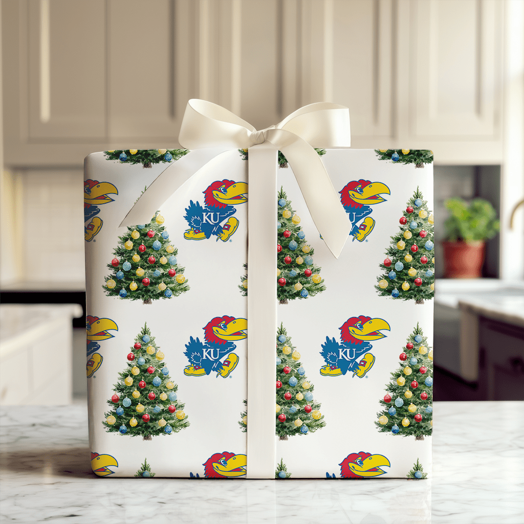 Jingle Jayhawk Tree - Wrapping Paper - Aspen & Arlo