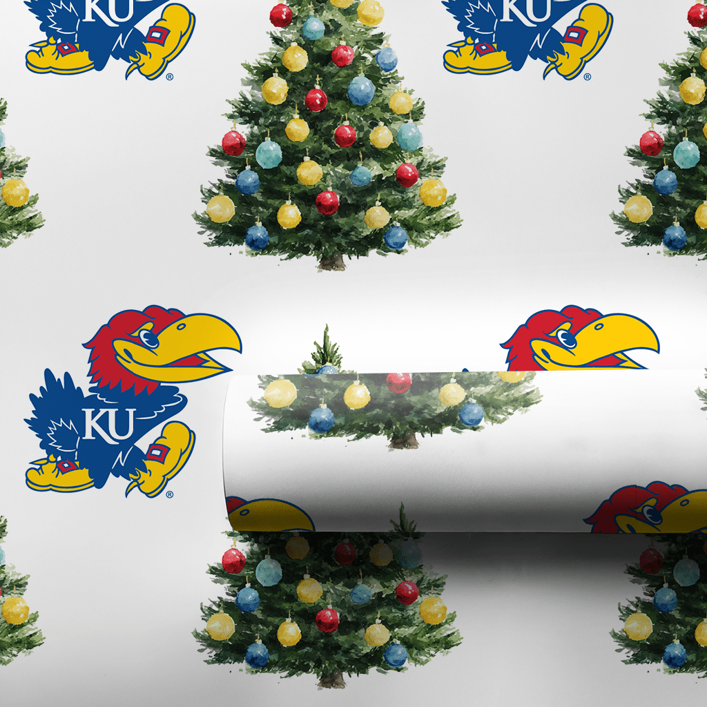 Jingle Jayhawk Tree - Wrapping Paper - Aspen & Arlo