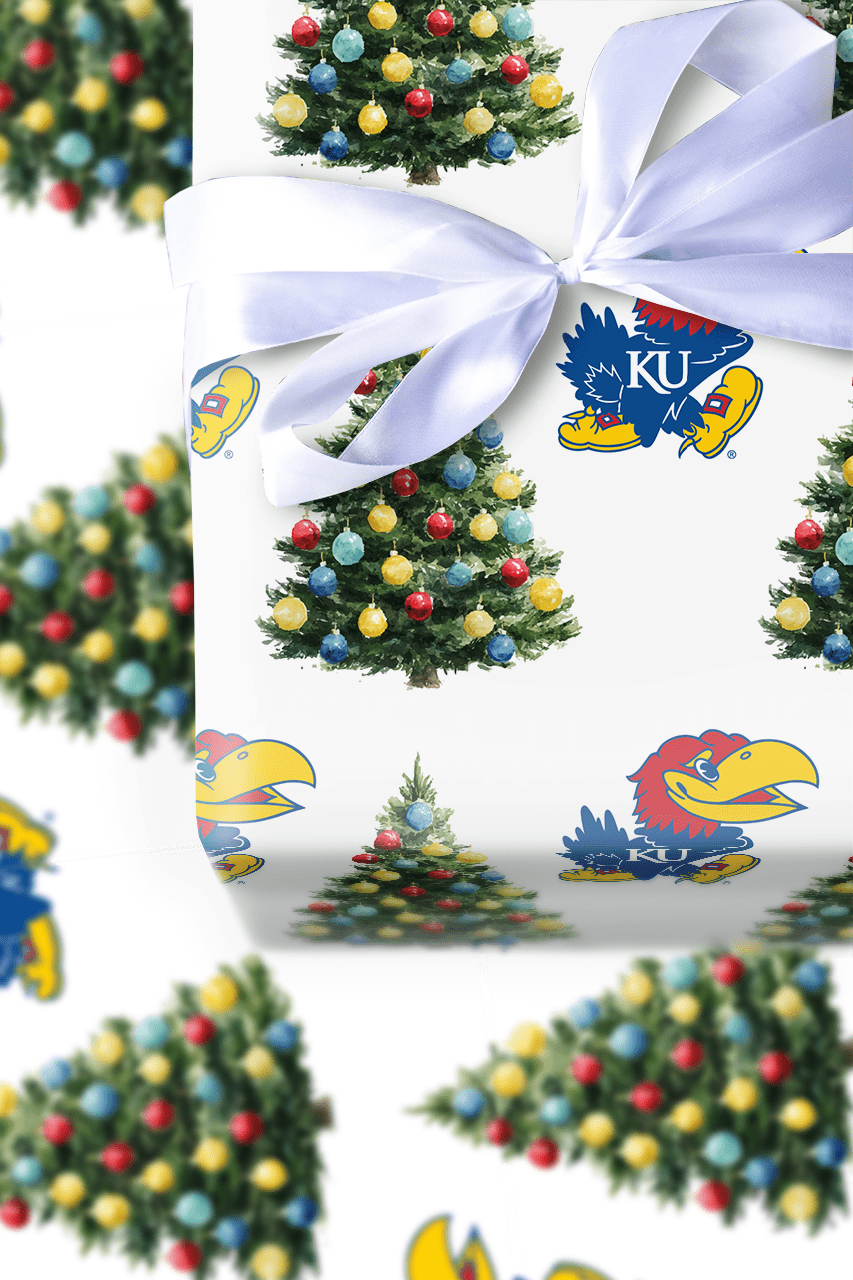 Jingle Jayhawk Tree - Wrapping Paper - Aspen & Arlo