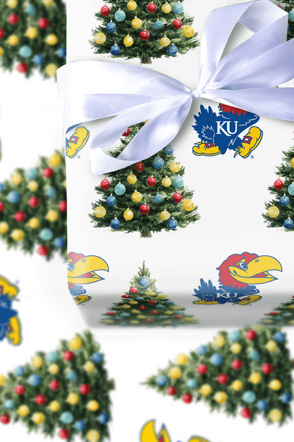 Jingle Jayhawk Tree - Wrapping Paper - Aspen & Arlo