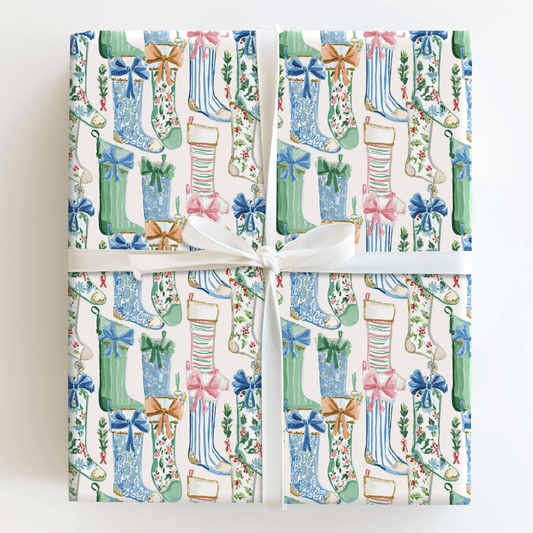 Ballet Slipper Stocking - Wrapping Paper - Aspen & Arlo