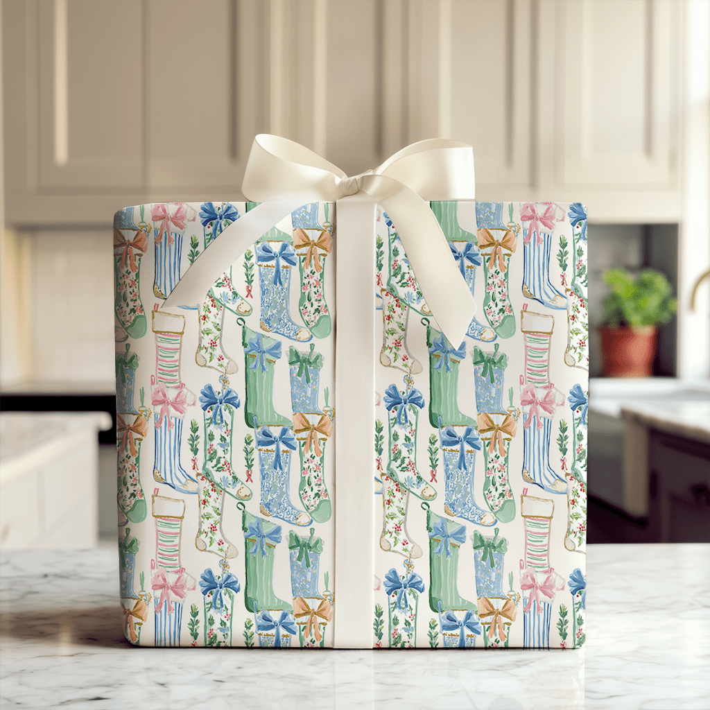 Ballet Slipper Stocking - Wrapping Paper - Aspen & Arlo