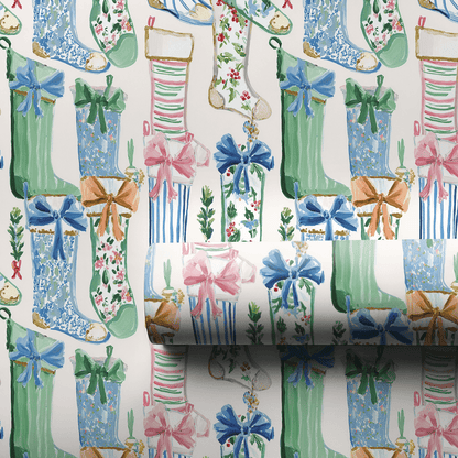 Ballet Slipper Stocking - Wrapping Paper - Aspen & Arlo