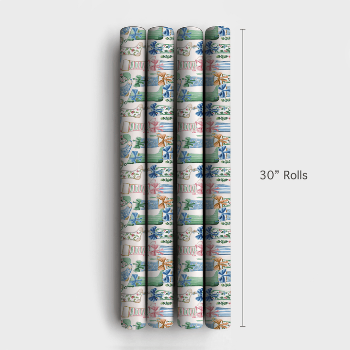 Ballet Slipper Stocking - Wrapping Paper - Aspen & Arlo
