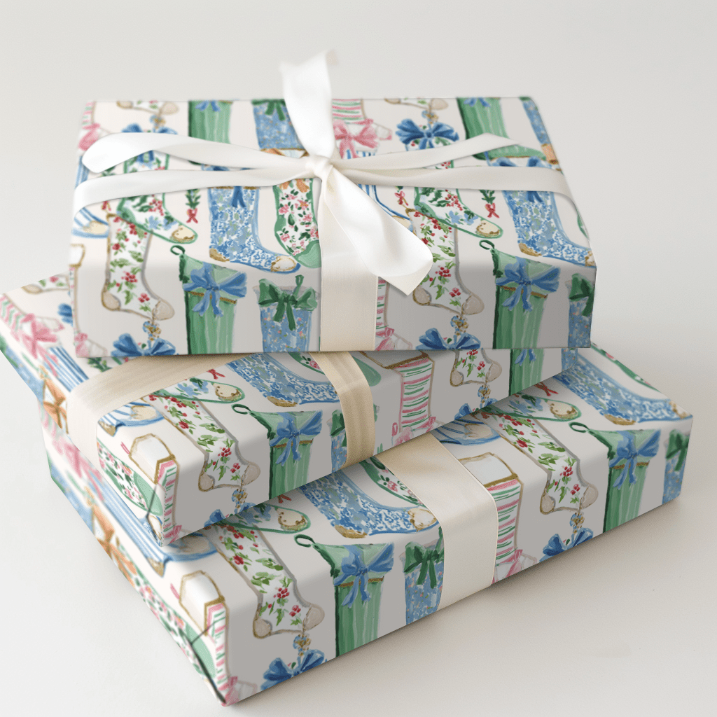 Ballet Slipper Stocking - Wrapping Paper - Aspen & Arlo