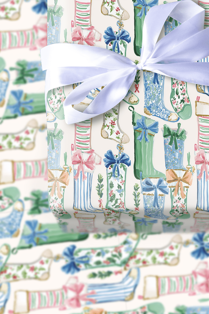 Ballet Slipper Stocking - Wrapping Paper - Aspen & Arlo