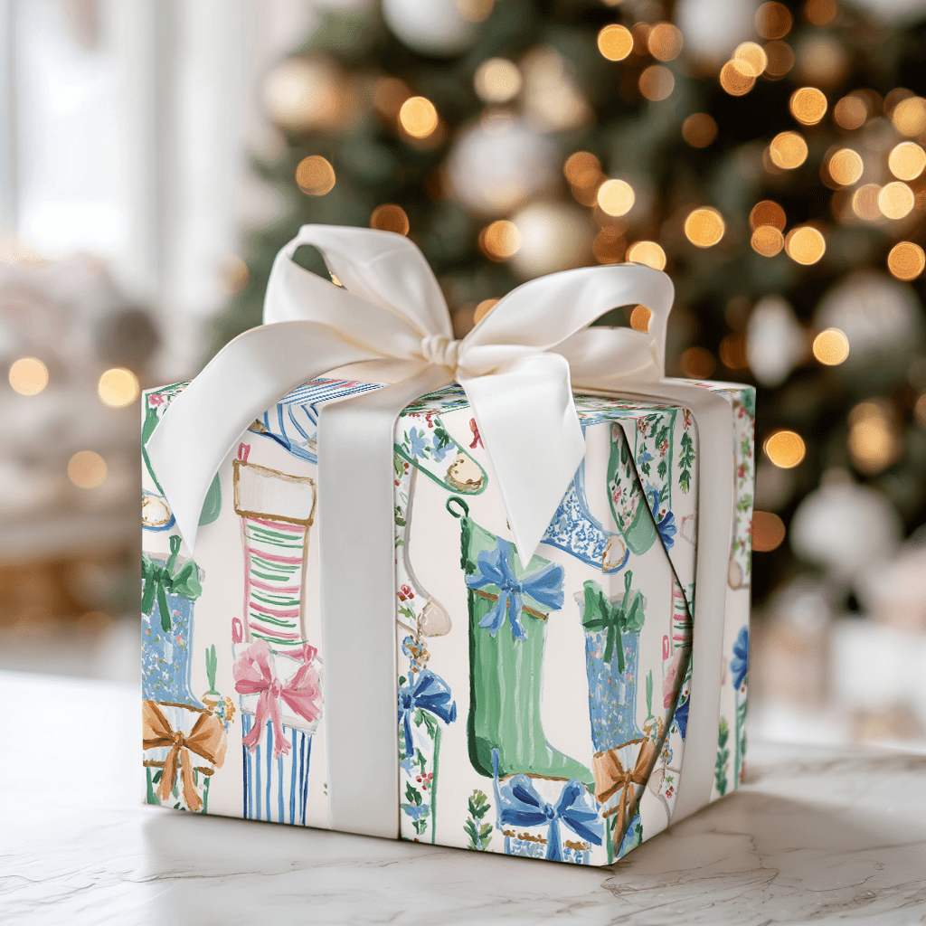 Ballet Slipper Stocking - Wrapping Paper - Aspen & Arlo