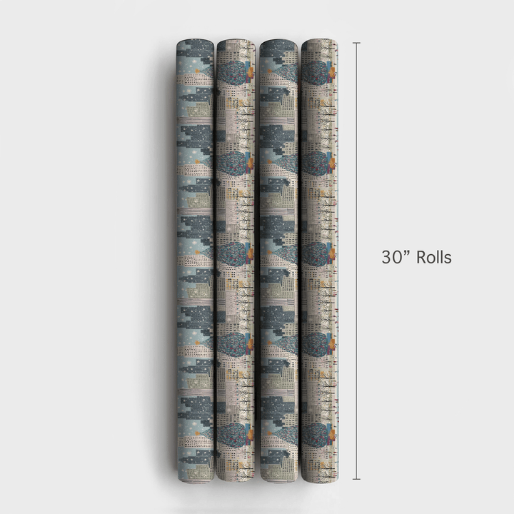 Skating the Rockefeller - Wrapping Paper - Aspen & Arlo