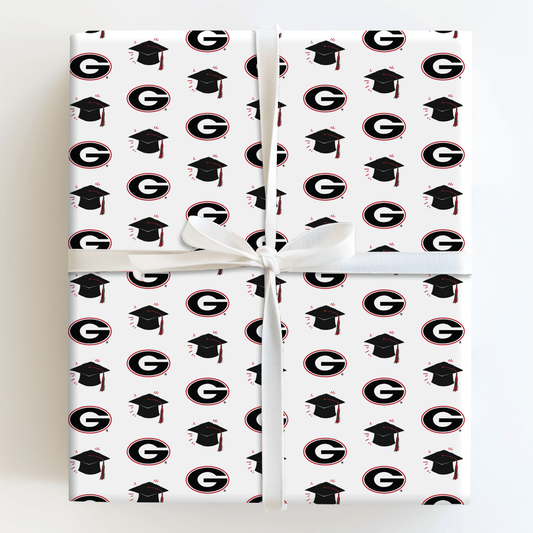 Georgia Grad Hat - Wrapping Paper - Aspen & Arlo