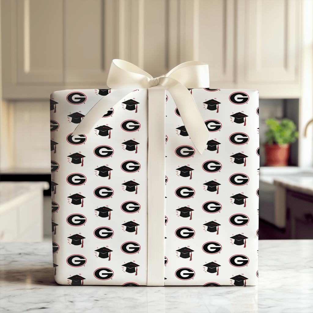 Georgia Grad Hat - Wrapping Paper - Aspen & Arlo
