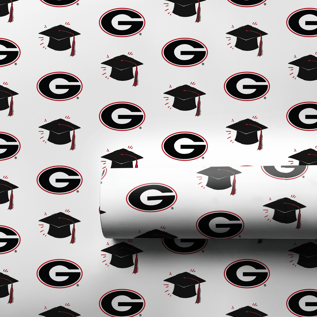 Georgia Grad Hat - Wrapping Paper - Aspen & Arlo