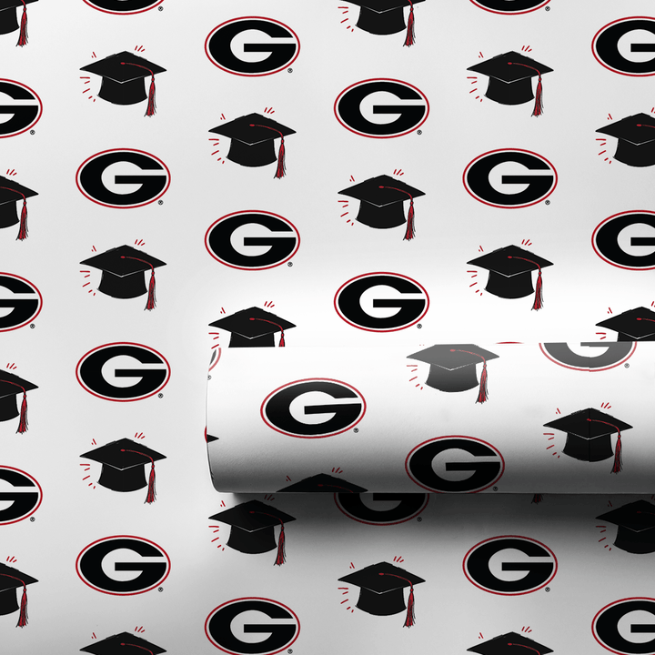 Georgia Grad Hat - Wrapping Paper - Aspen & Arlo