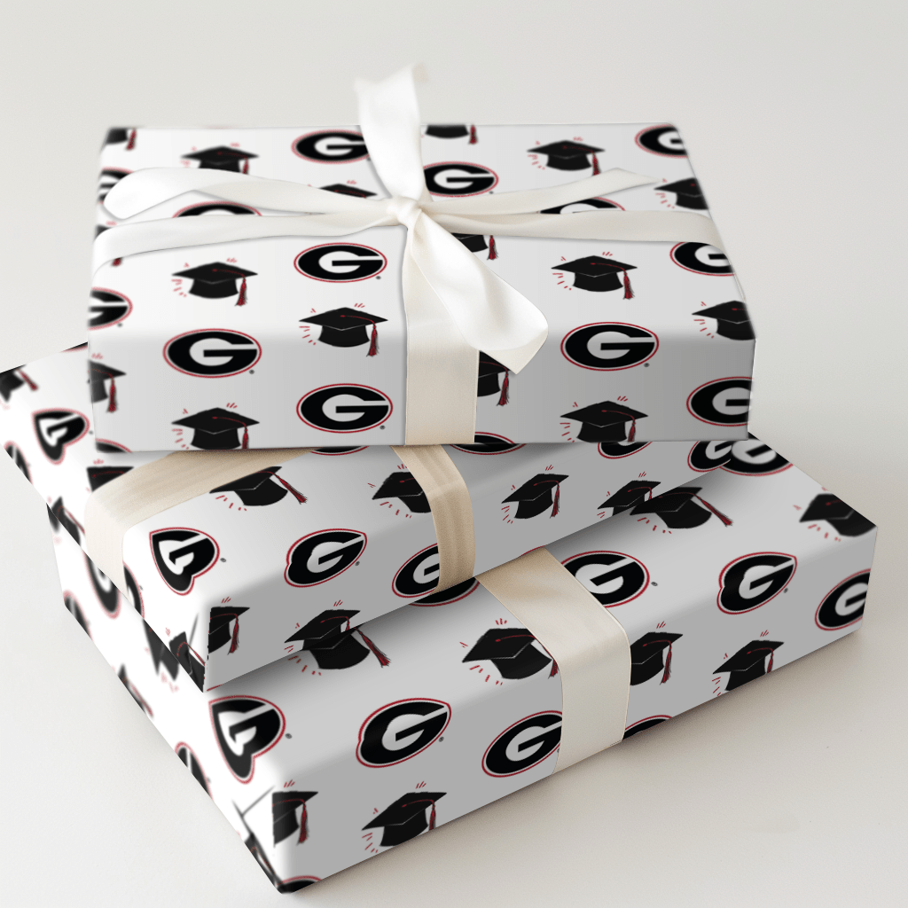 Georgia Grad Hat - Wrapping Paper - Aspen & Arlo