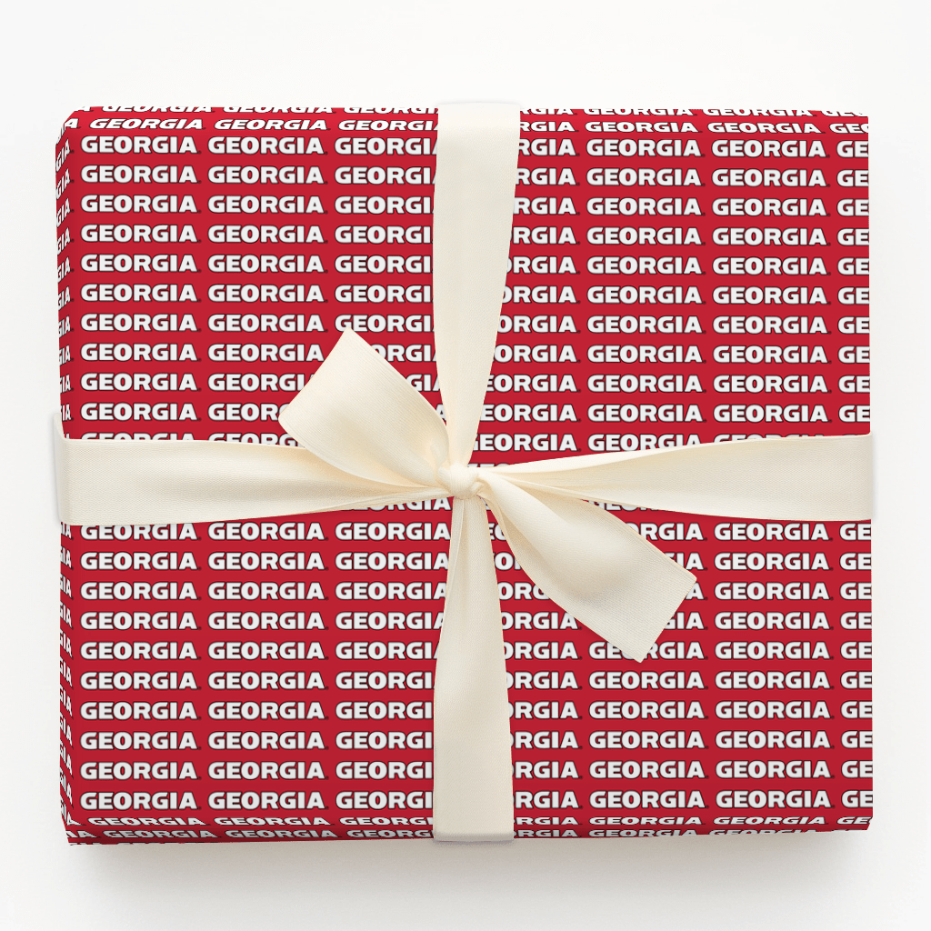 Repeating White Georgia - Wrapping Paper - Aspen & Arlo