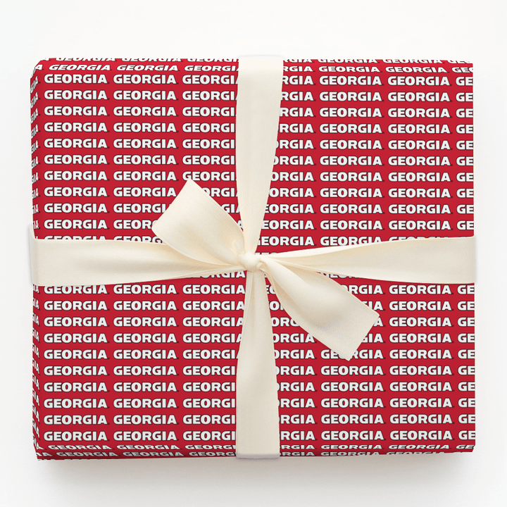 Repeating White Georgia - Wrapping Paper - Aspen & Arlo