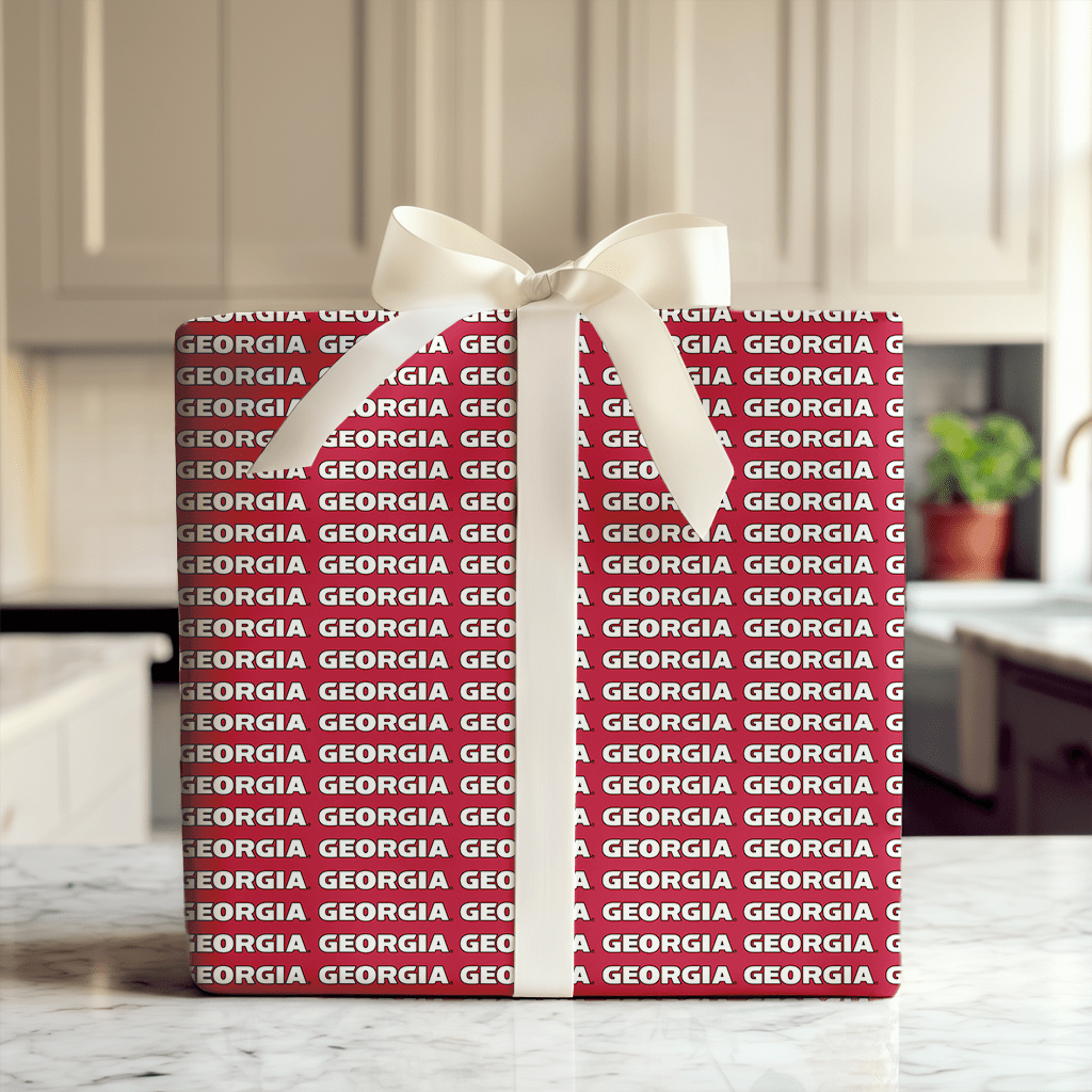Repeating White Georgia - Wrapping Paper - Aspen & Arlo