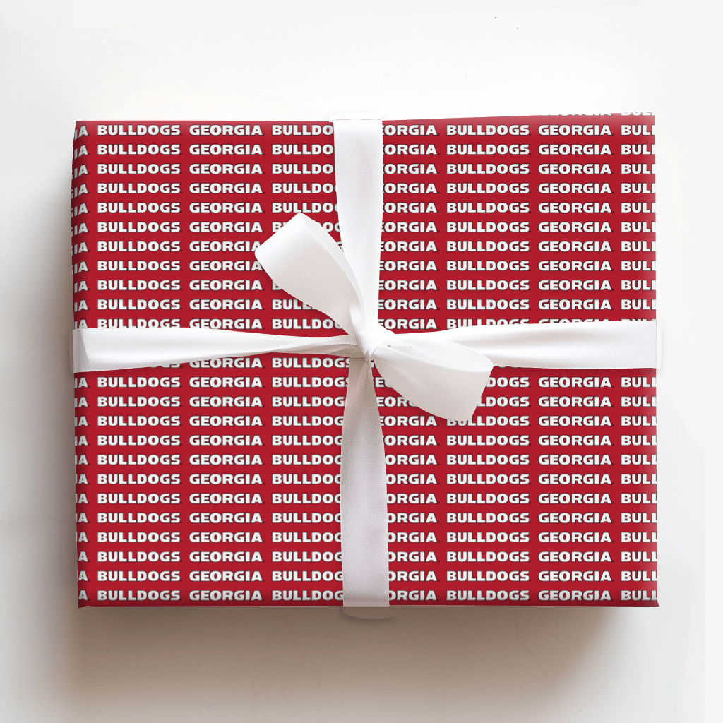 Red Georgia Bulldogs - Wrapping Paper - Aspen & Arlo