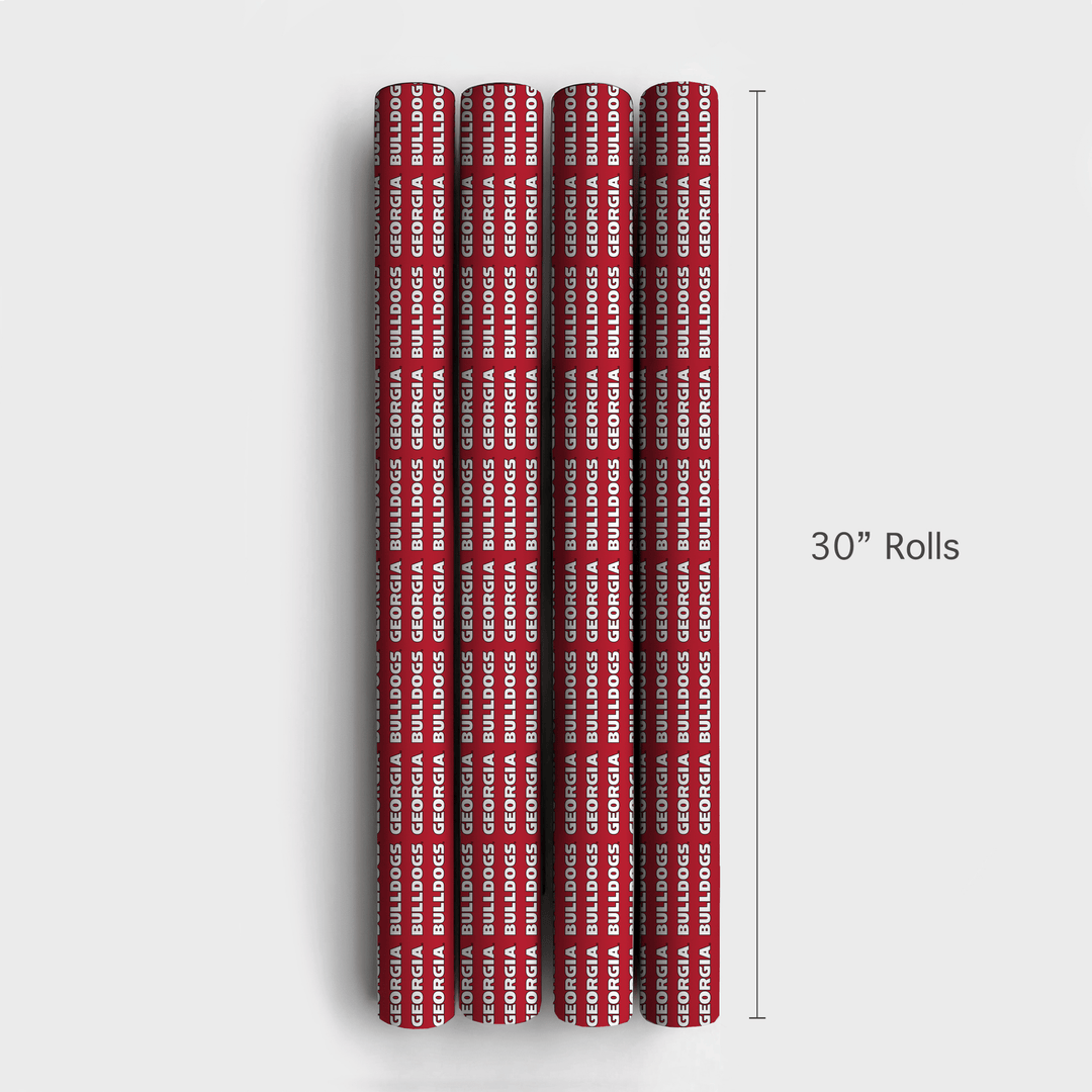 Red Georgia Bulldogs - Wrapping Paper - Aspen & Arlo