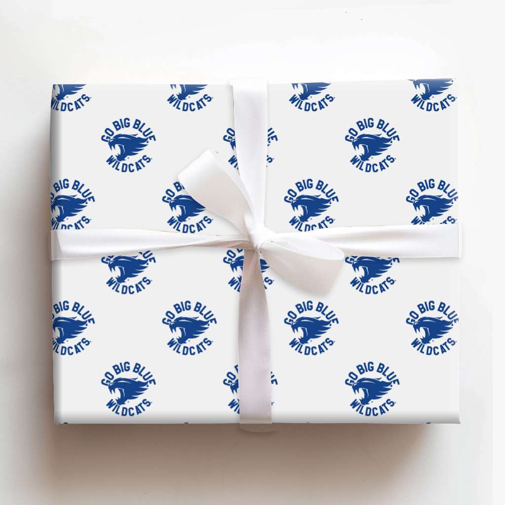 Go Big Blue Wildcat - Wrapping Paper - Aspen & Arlo