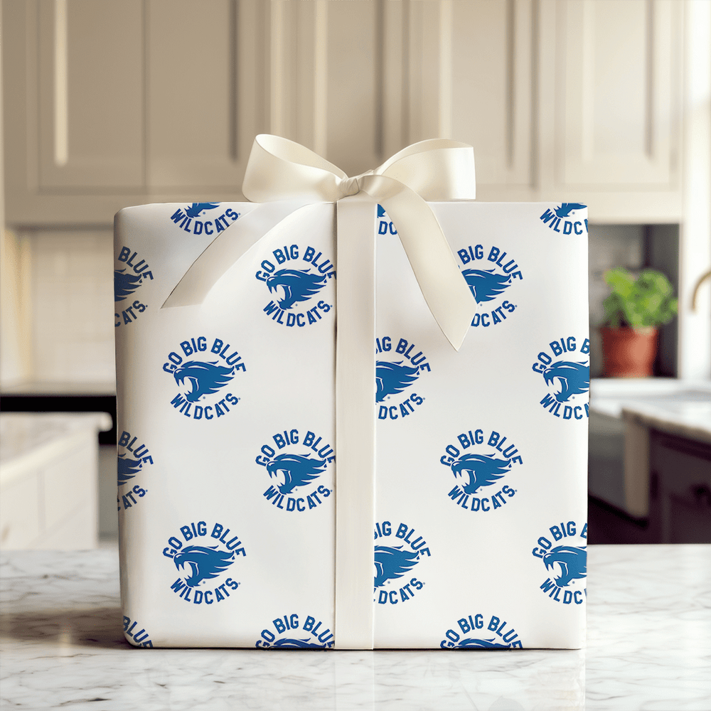 Go Big Blue Wildcat - Wrapping Paper - Aspen & Arlo