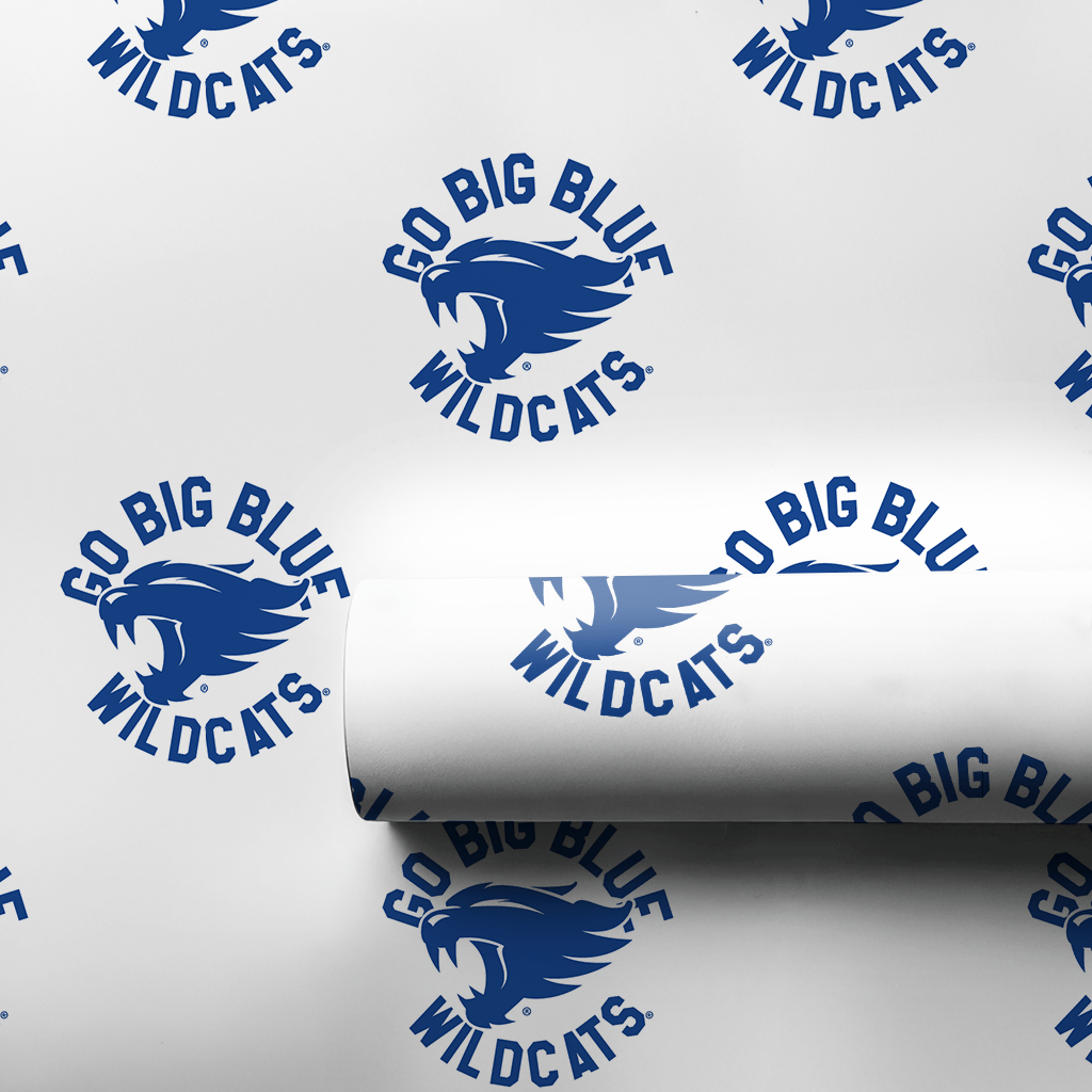 Go Big Blue Wildcat - Wrapping Paper - Aspen & Arlo