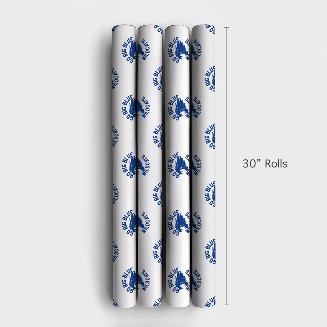 Go Big Blue Wildcat - Wrapping Paper - Aspen & Arlo