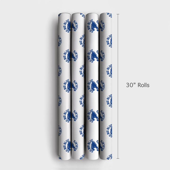 Go Big Blue Wildcat - Wrapping Paper - Aspen & Arlo