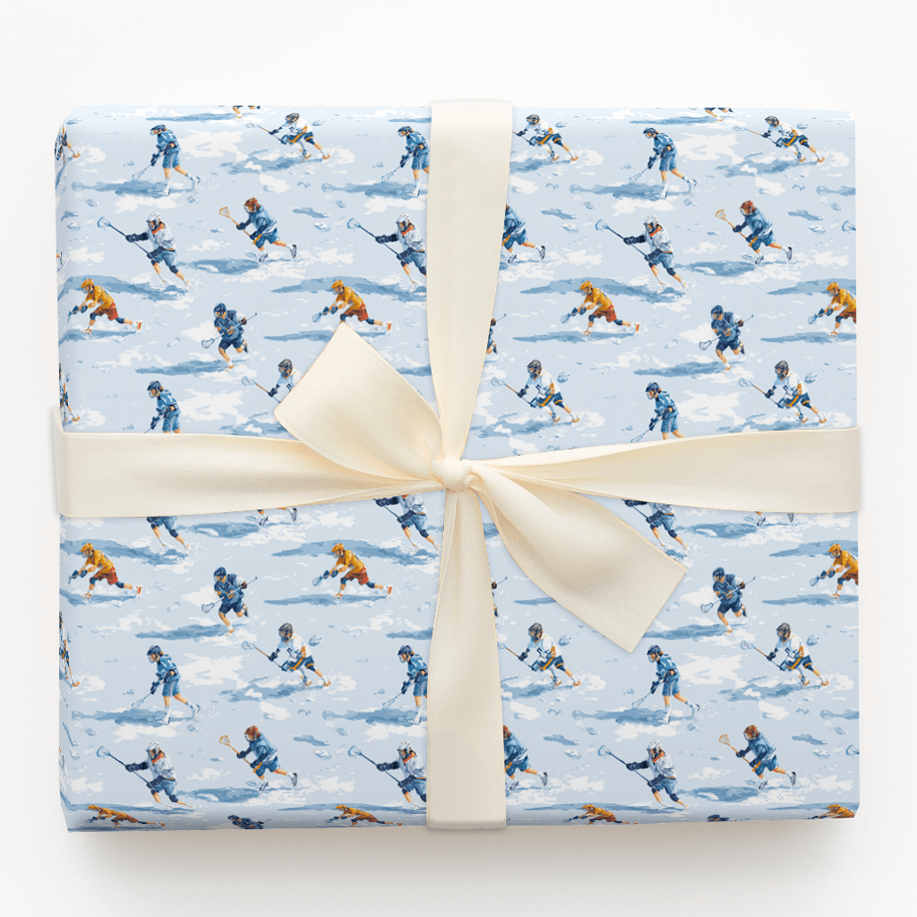 Snow Day Lax - Wrapping Paper - Aspen & Arlo