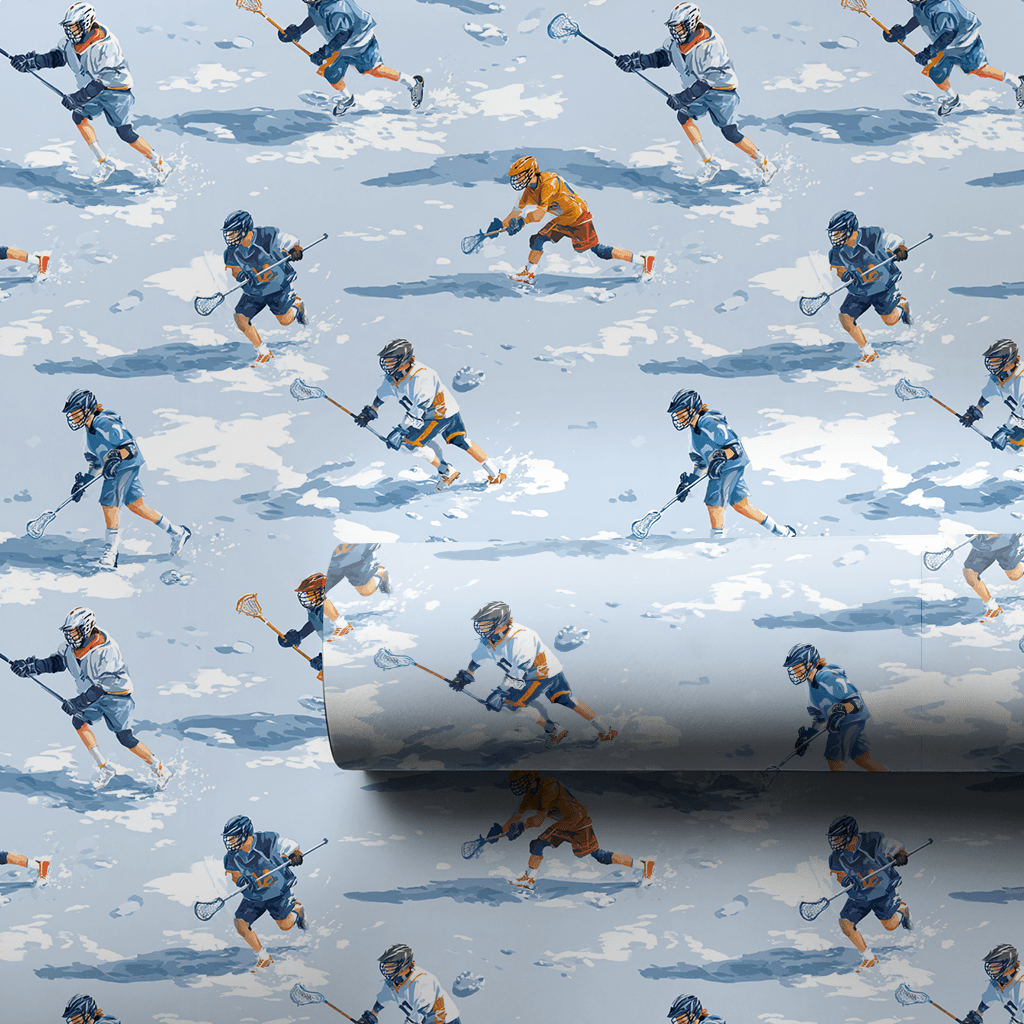 Snow Day Lax - Wrapping Paper - Aspen & Arlo