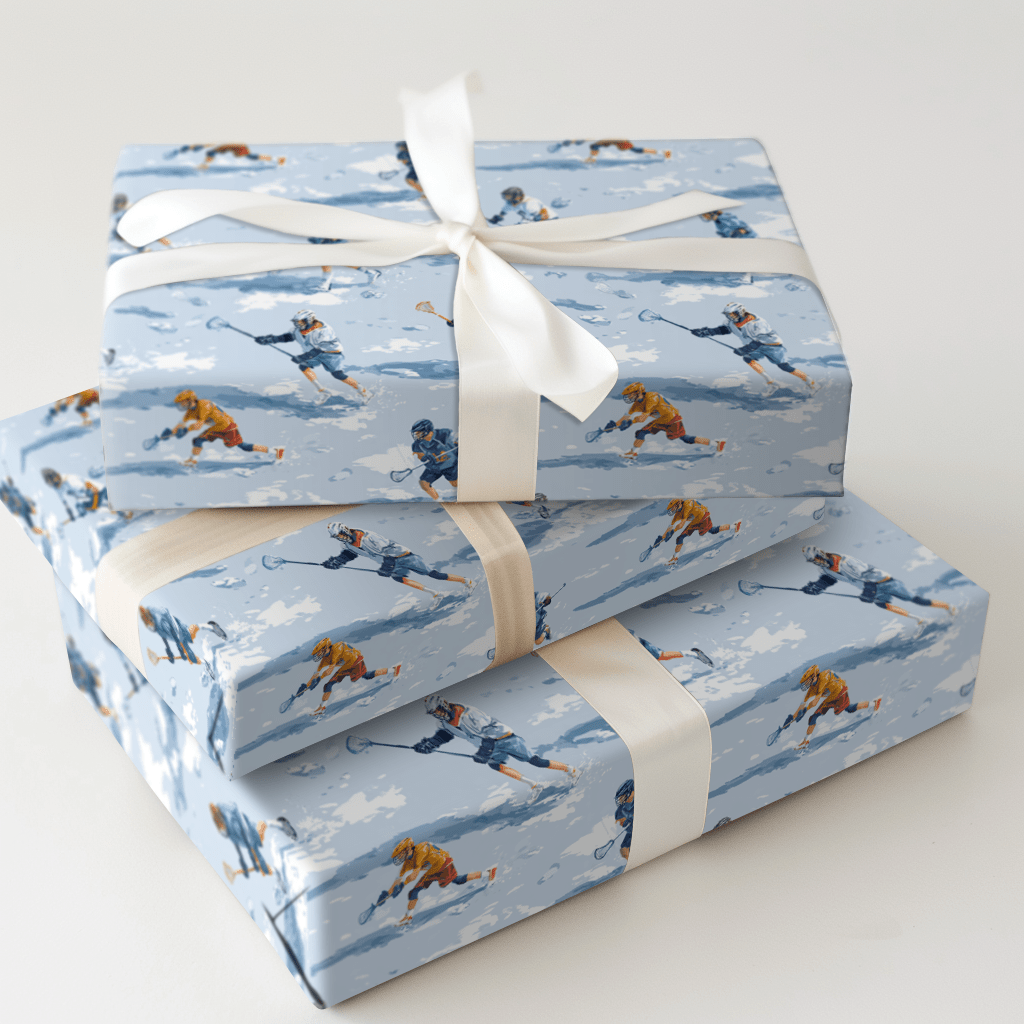 Snow Day Lax - Wrapping Paper - Aspen & Arlo