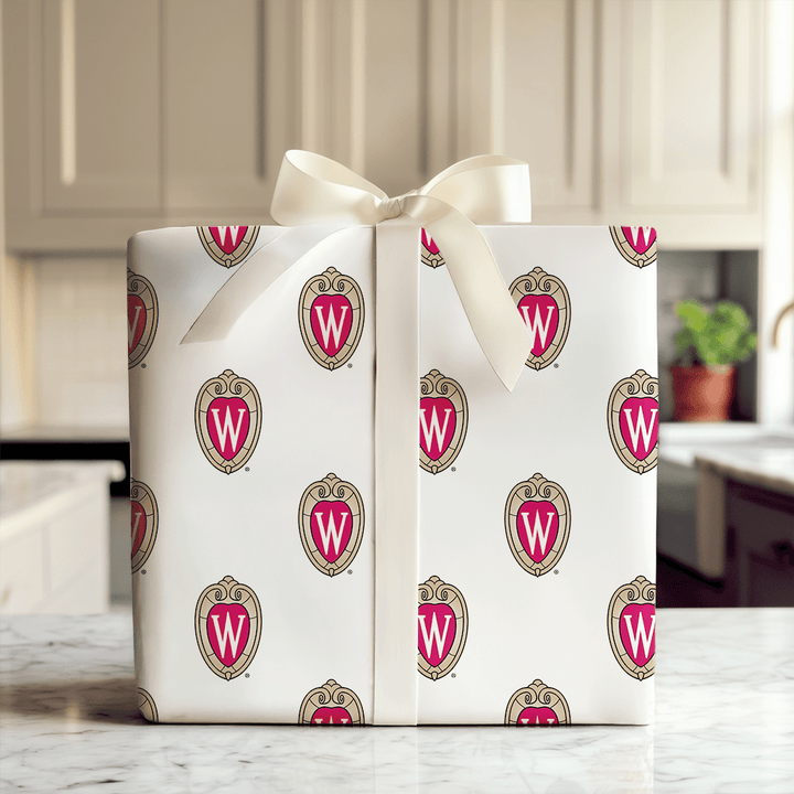 Wisconsin Shield - Wrapping Paper - Aspen & Arlo