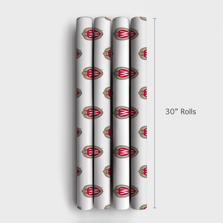 Wisconsin Shield - Wrapping Paper - Aspen & Arlo