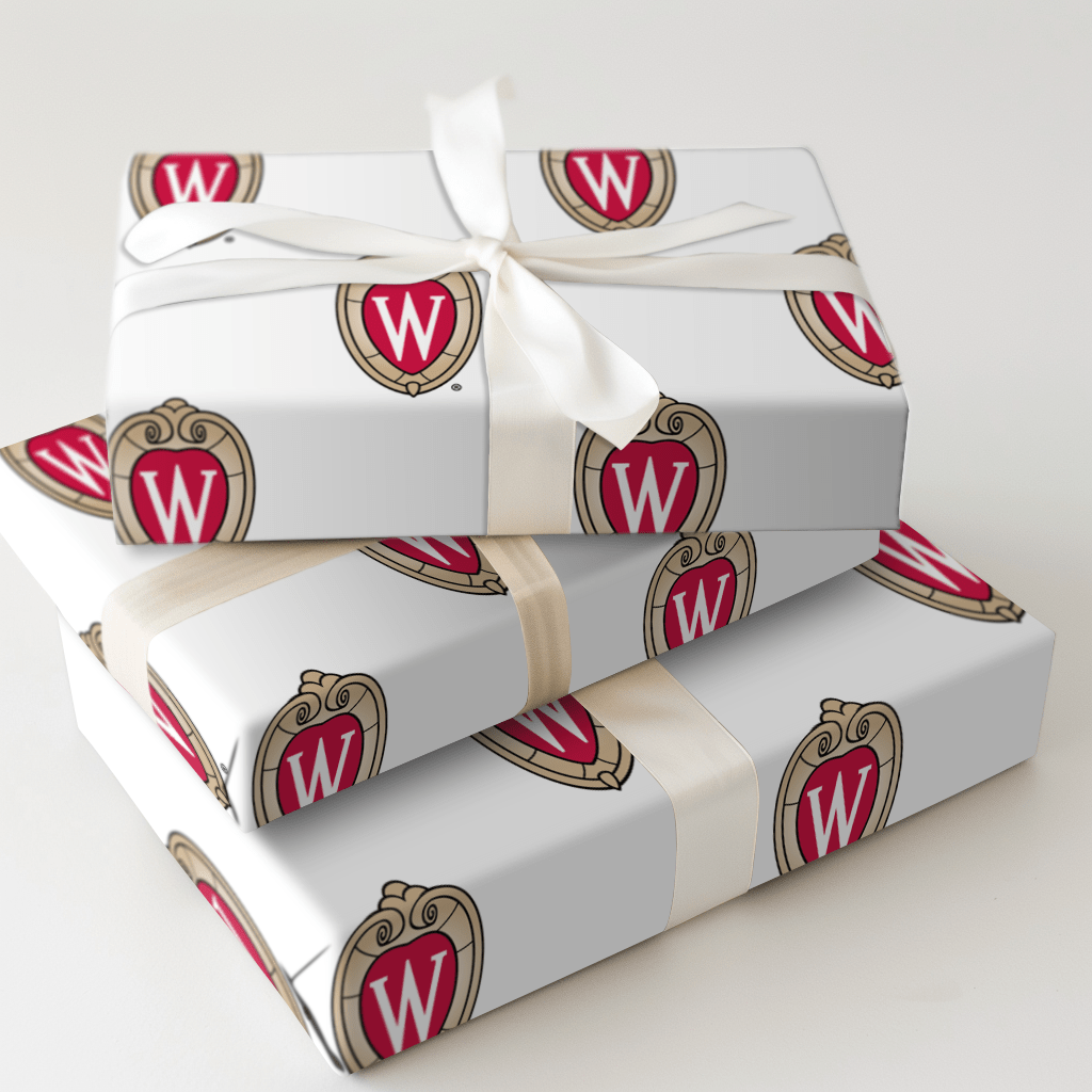 Wisconsin Shield - Wrapping Paper - Aspen & Arlo