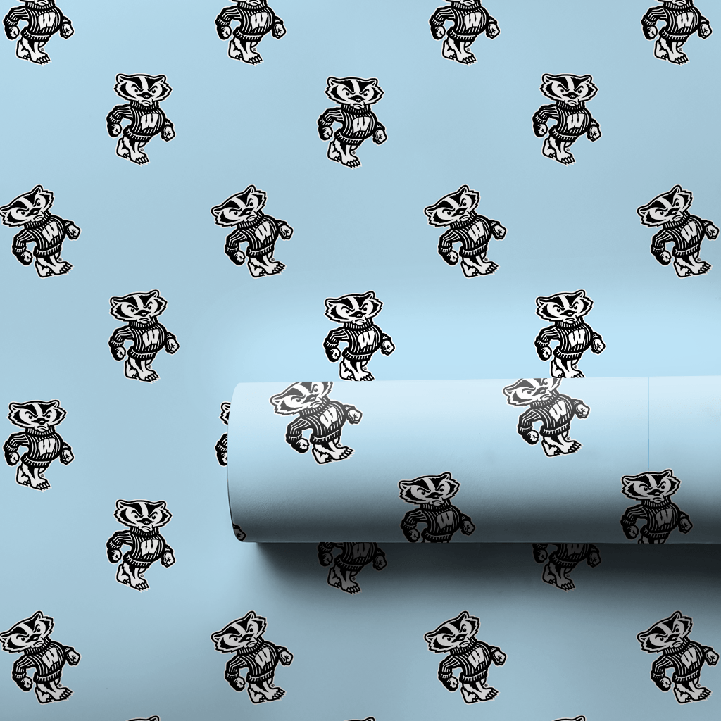 Lil' Blue Badger - Wrapping Paper - Aspen & Arlo