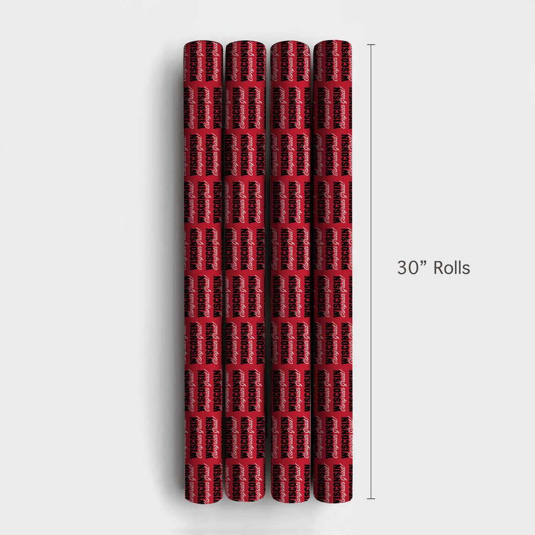 Wisconsin Congrats Grad - Wrapping Paper - Aspen & Arlo