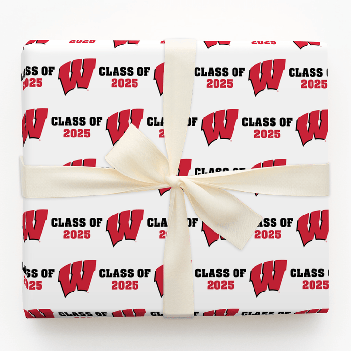 Wisconsin W Class of 2025 - Wrapping Paper - Aspen & Arlo
