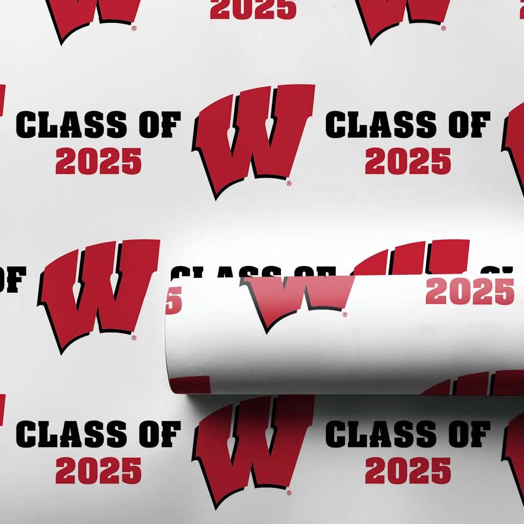 Wisconsin W Class of 2025 - Wrapping Paper - Aspen & Arlo