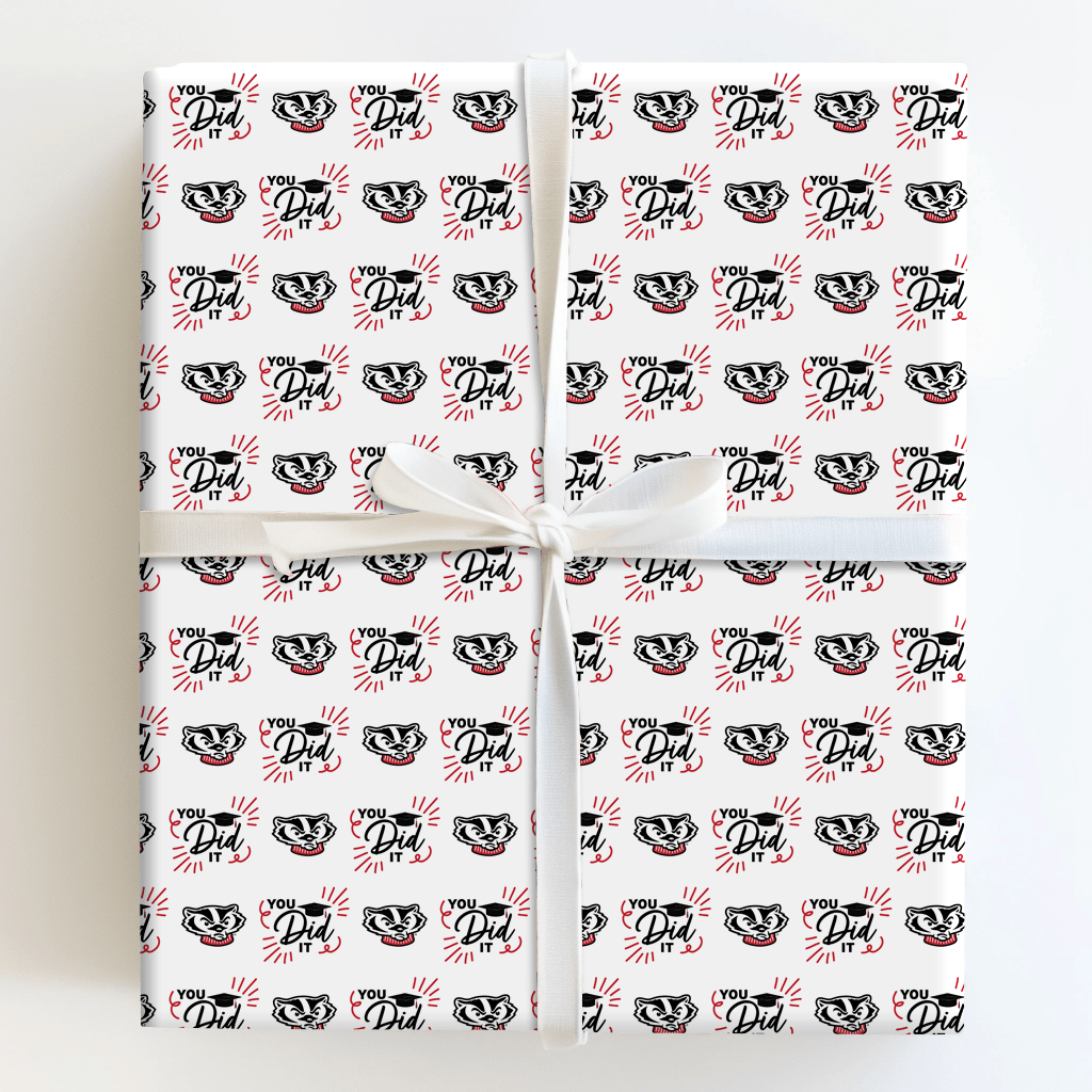 You Did It Badger - Wrapping Paper - Aspen & Arlo