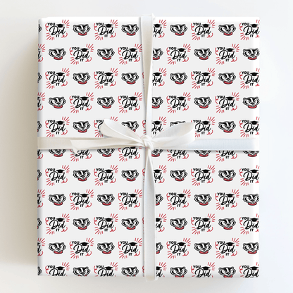 You Did It Badger - Wrapping Paper - Aspen & Arlo