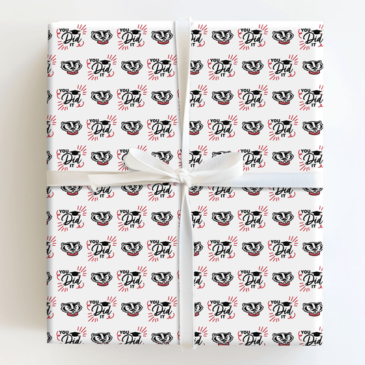 You Did It Badger - Wrapping Paper - Aspen & Arlo