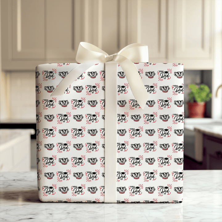 You Did It Badger - Wrapping Paper - Aspen & Arlo