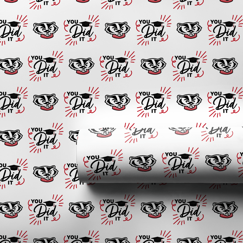 You Did It Badger - Wrapping Paper - Aspen & Arlo