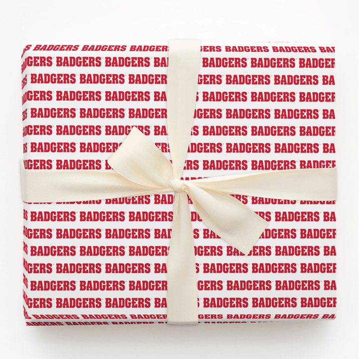 Repeating Badgers - Wrapping Paper - Aspen & Arlo
