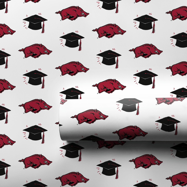 Graduation Hat Arkansas - Wrapping Paper - Aspen & Arlo