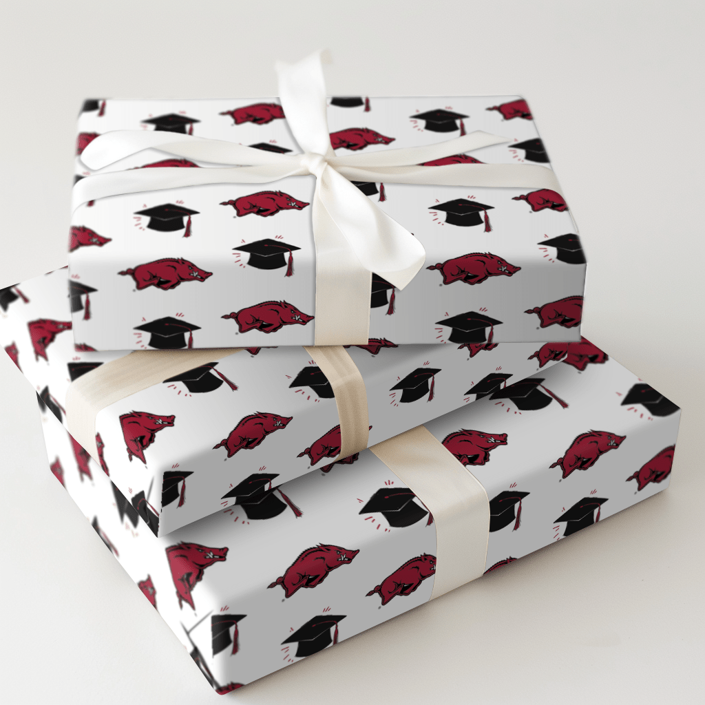 Graduation Hat Arkansas - Wrapping Paper - Aspen & Arlo