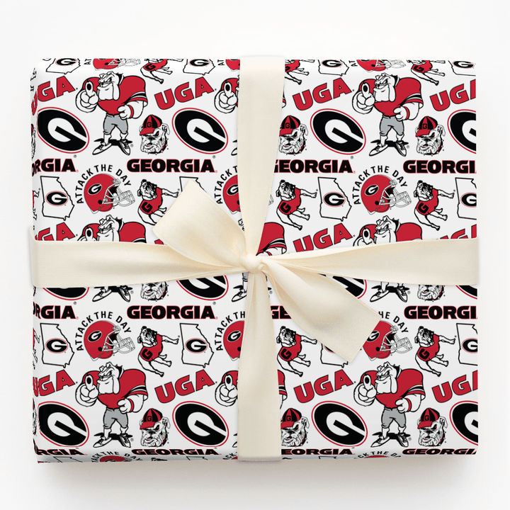 Football Collage Georgia - Wrapping Paper - Aspen & Arlo