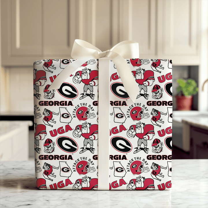 Football Collage Georgia - Wrapping Paper - Aspen & Arlo