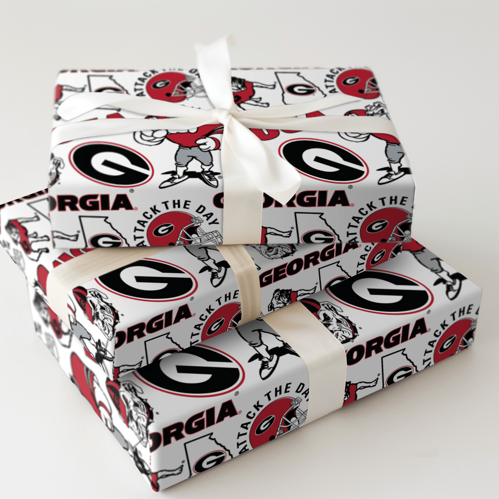 Football Collage Georgia - Wrapping Paper - Aspen & Arlo